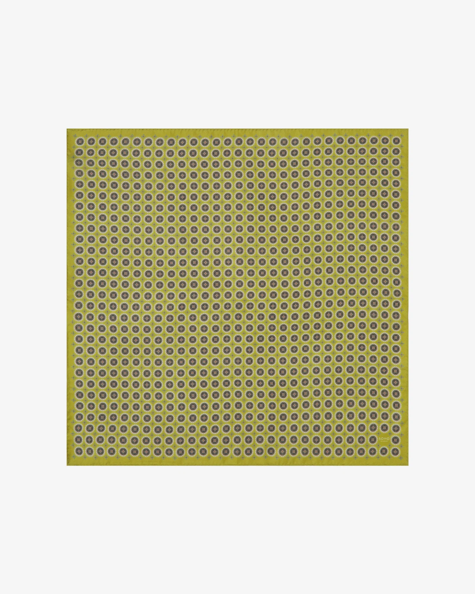 Silk Geometric Neckerchief - Bellingham Lime - Image 3