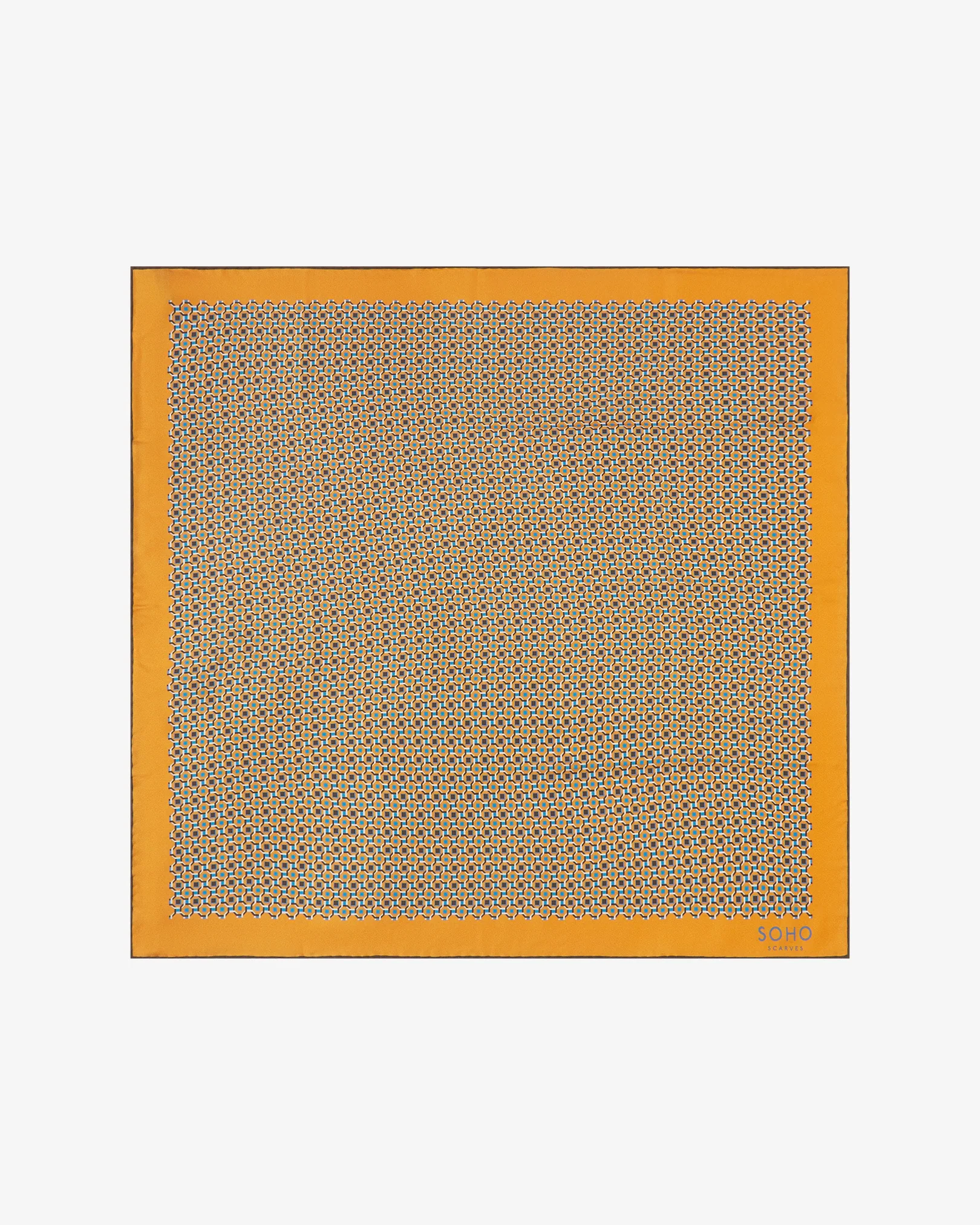 Silk Geometric Neckerchief - Berwick | Casino Gold - Image 3