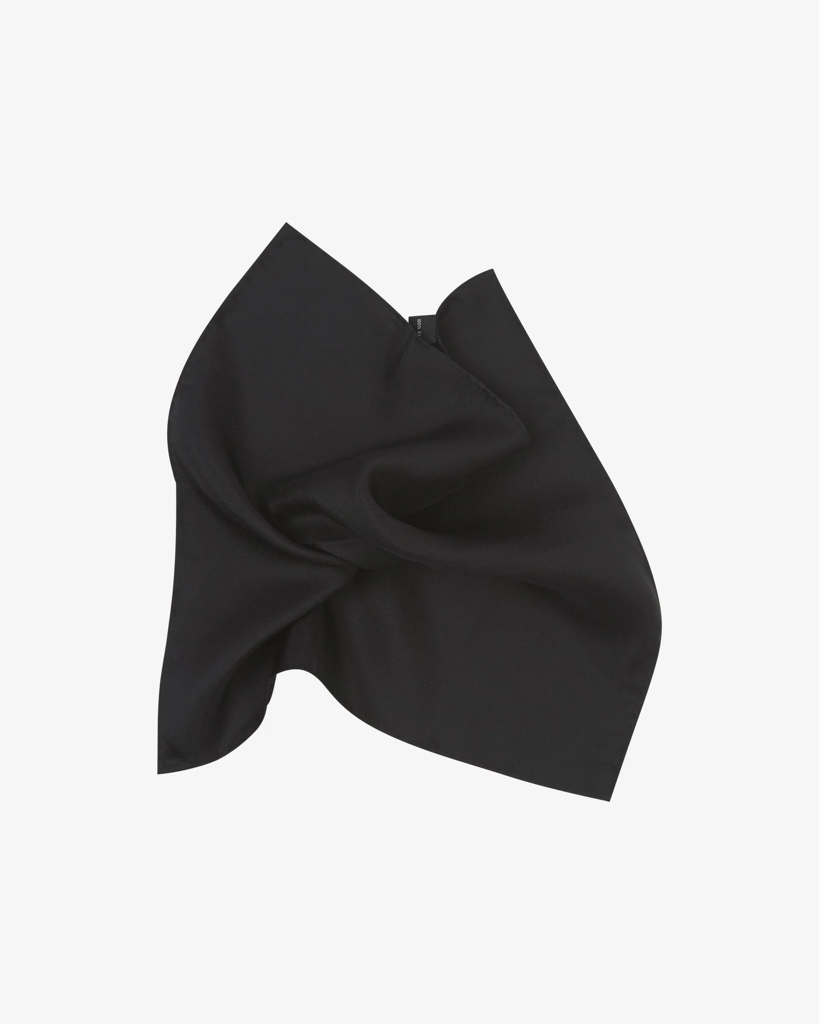Silk Pocket Square - Solid | Black - Image 2