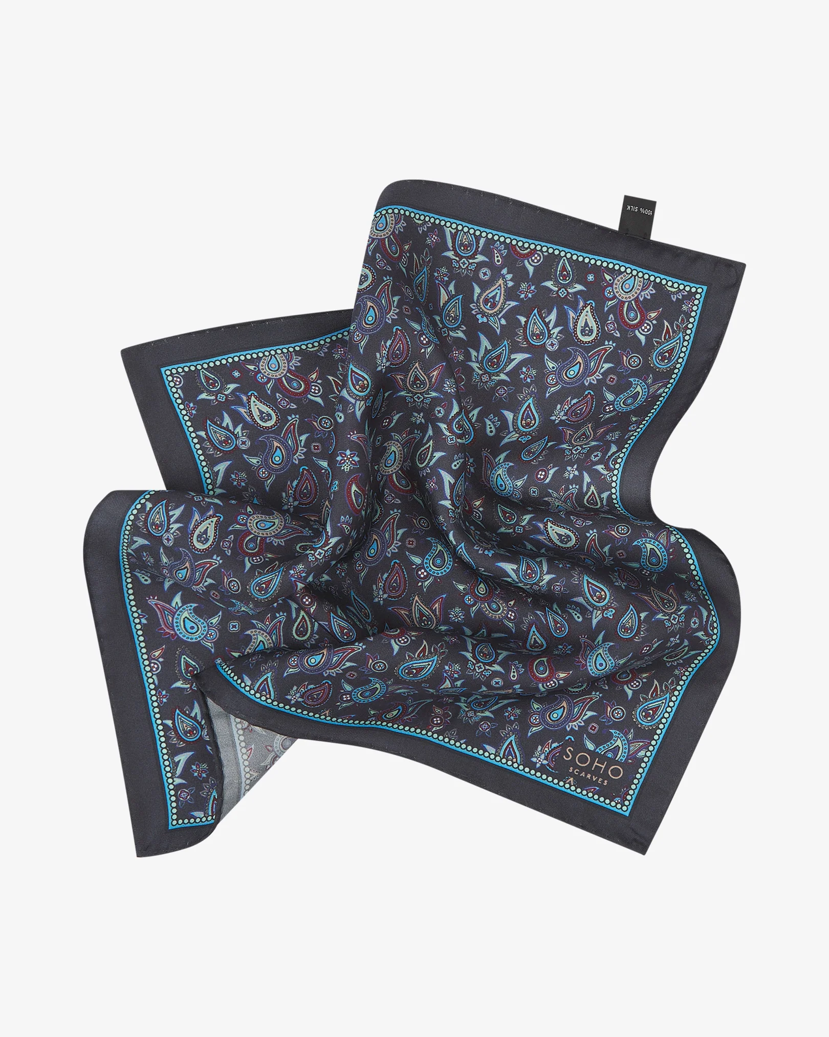 Silk Pocket Square - Buttermere | Gardenia - Image 2