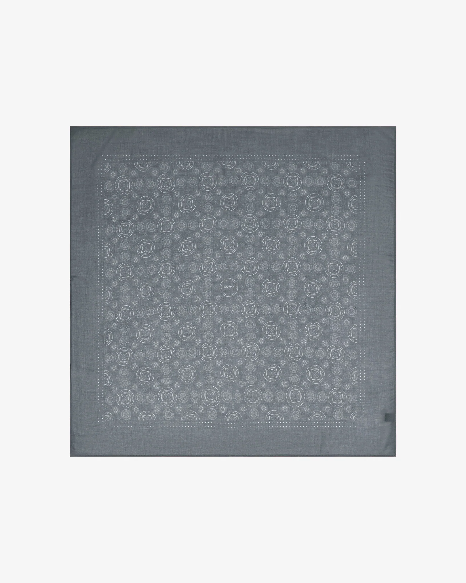 Noughts in Graphite - Bohemian Style Bandana - Image 3
