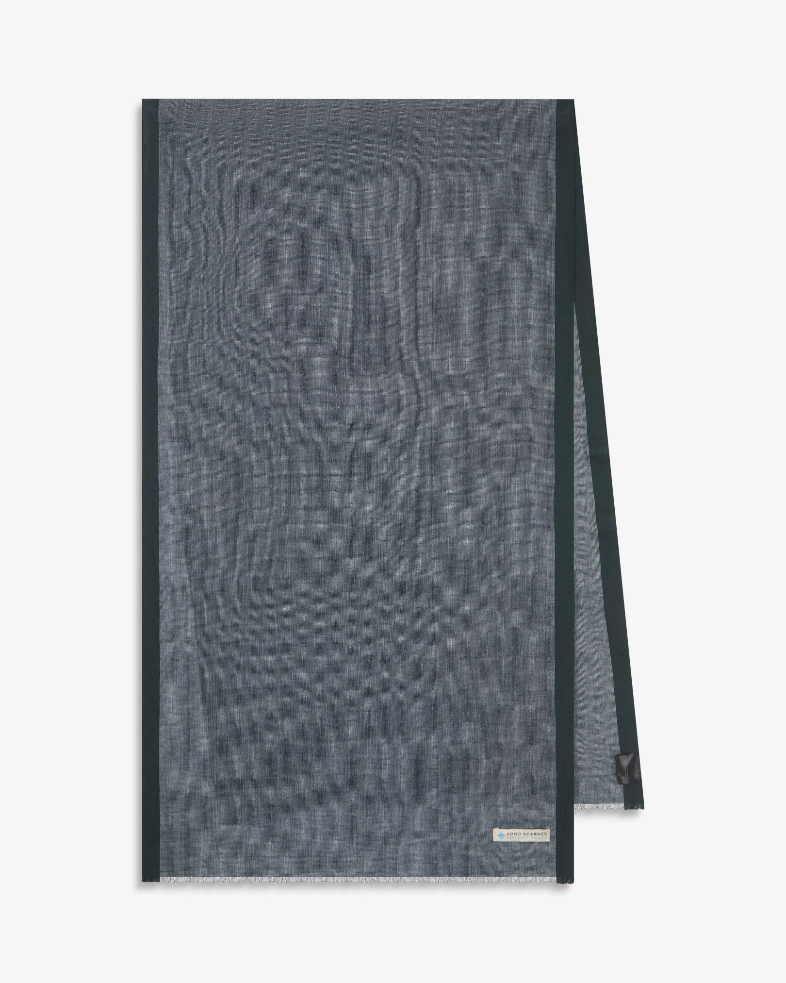Cotton Scarf in Dark Green - The Earhart - Image 3