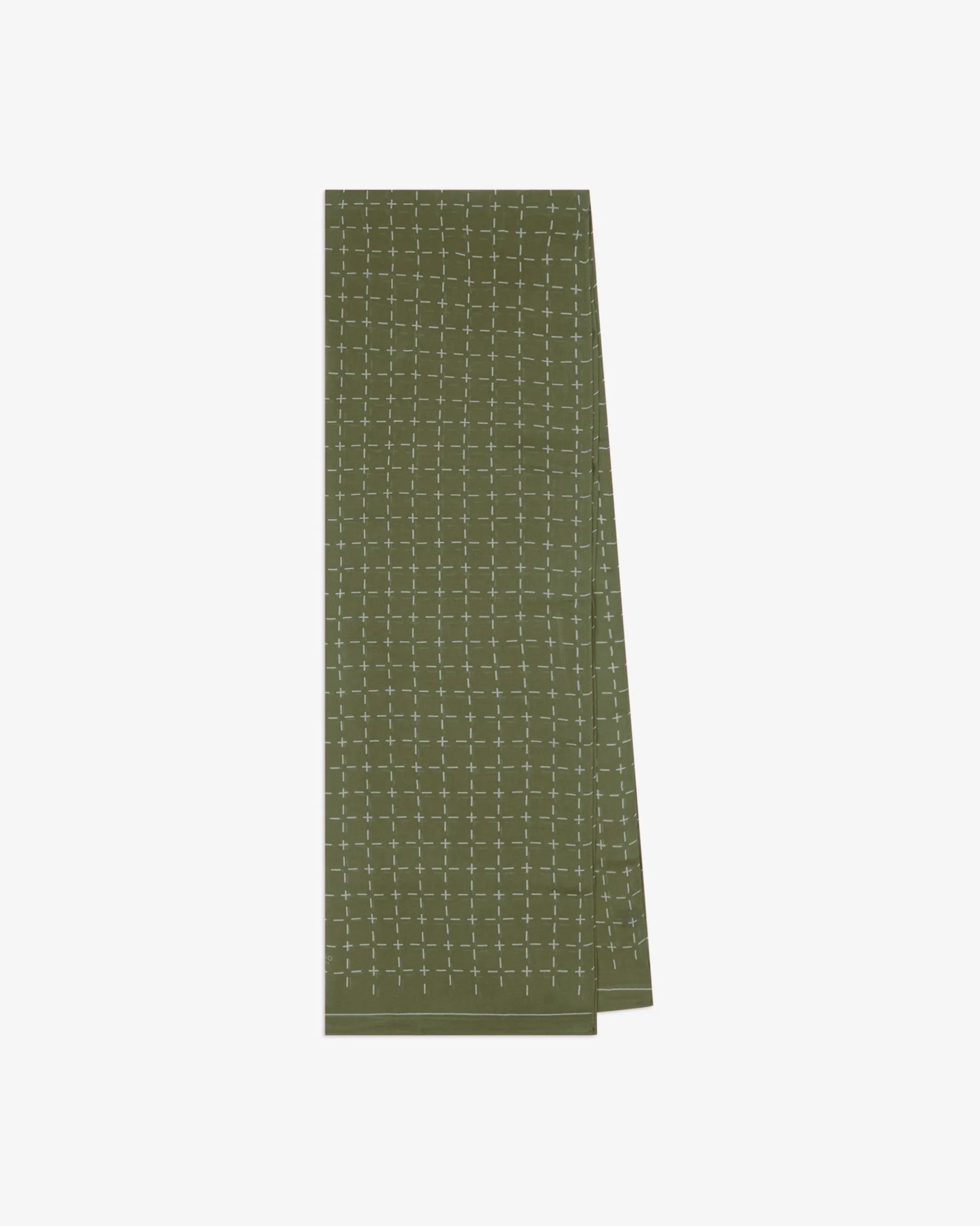 Crosses in Olive - Bohemian Lightweight Wide Scarf - Image 3