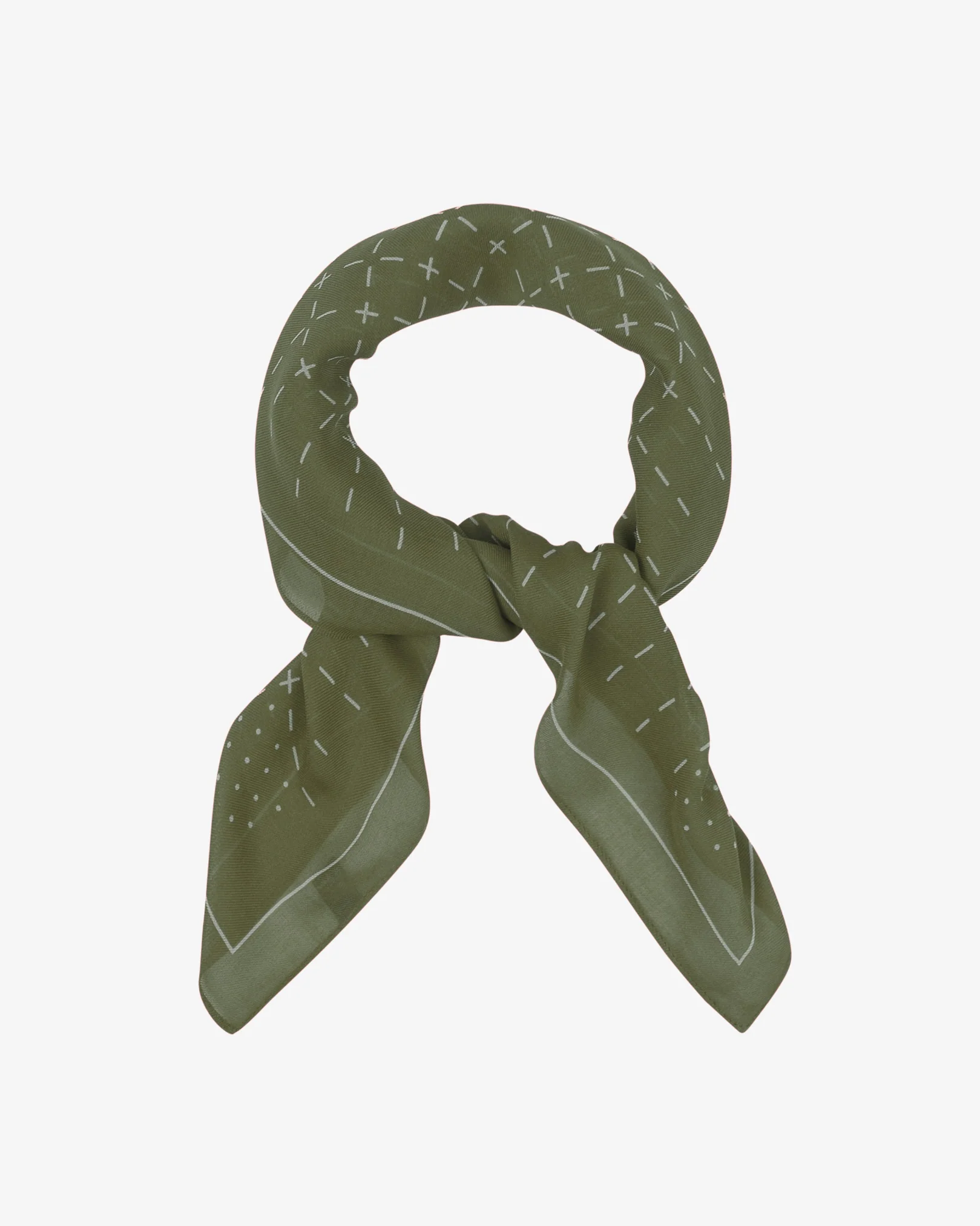 Crosses in Olive - Bohemian Style Bandana