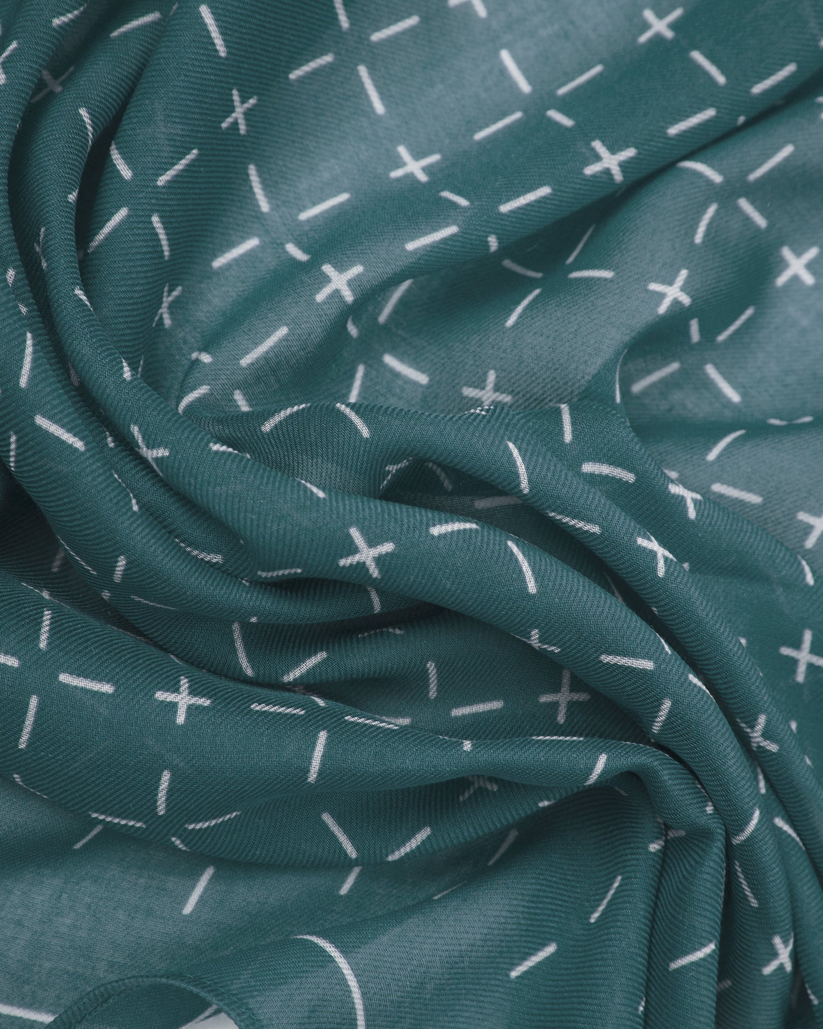 Crosses in Teal - Bohemian Style Bandana - Image 2