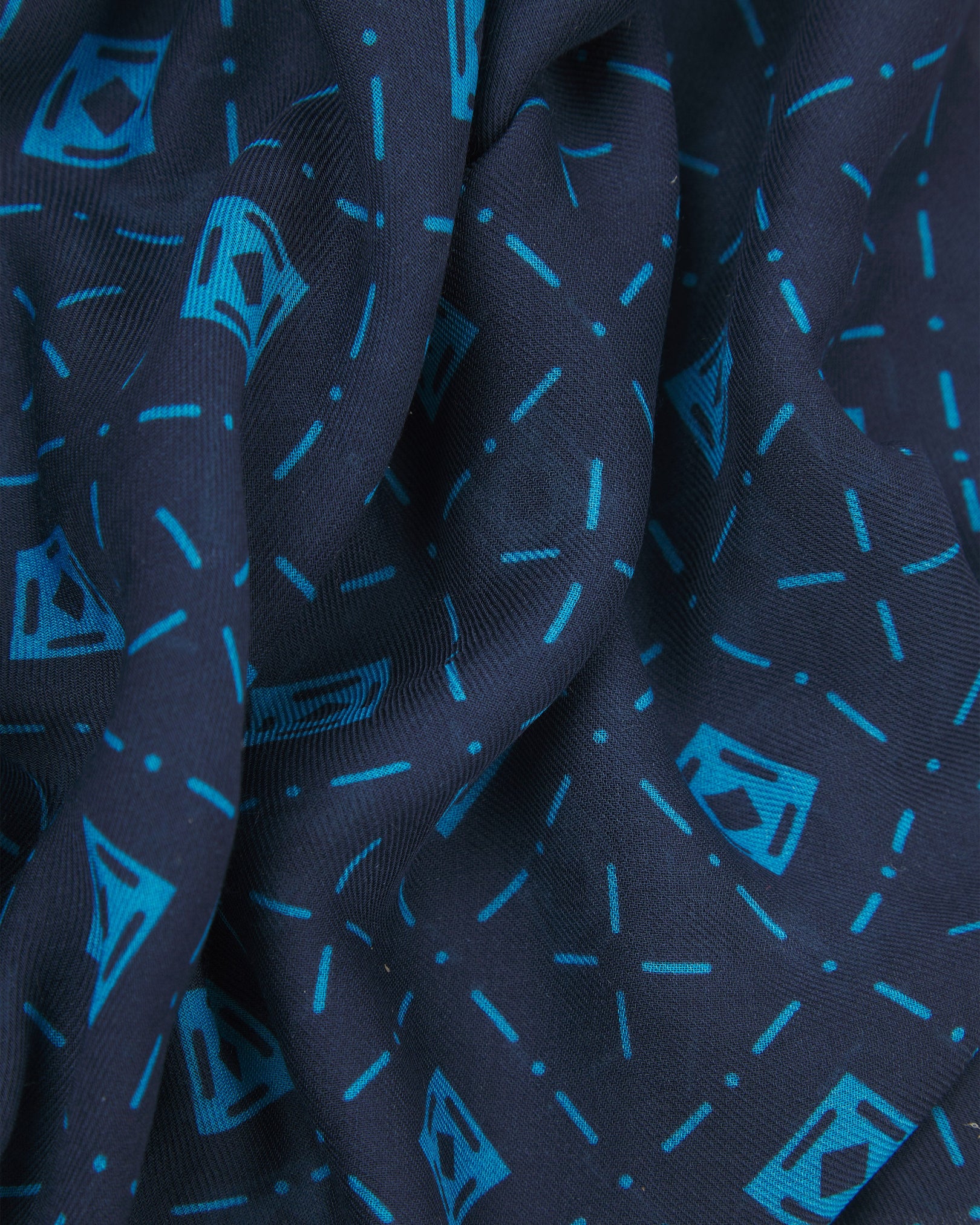 Diamonds in Blue - Bohemian Style Bandana - Image 2