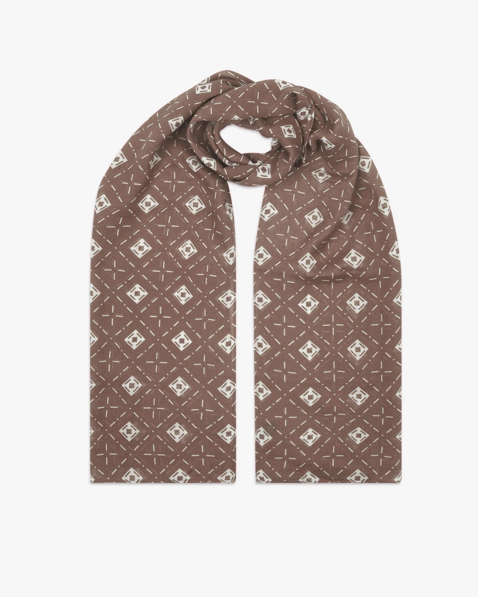 Diamonds in Chocolate - Bohemian Lightweight Wide Scarf