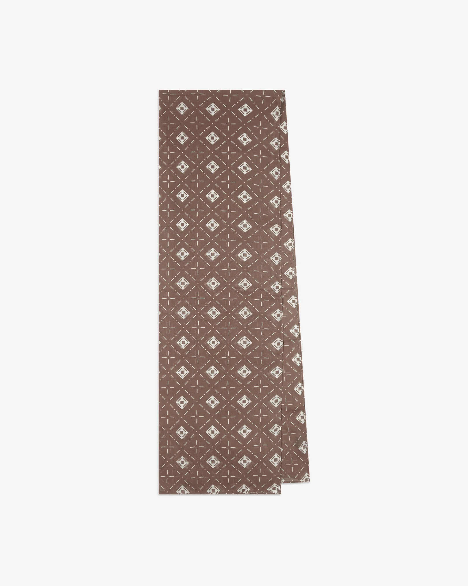 Diamonds in Chocolate - Bohemian Lightweight Wide Scarf - Image 3