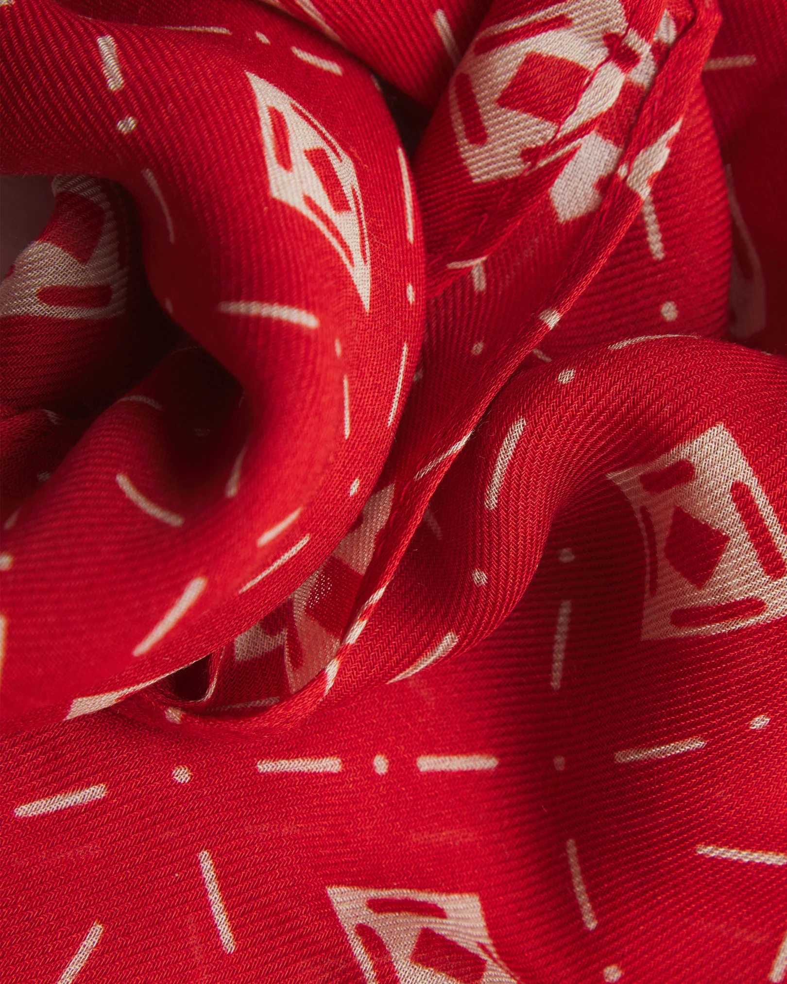 Diamonds in Red - Bohemian Lightweight Wide Scarf - Image 2