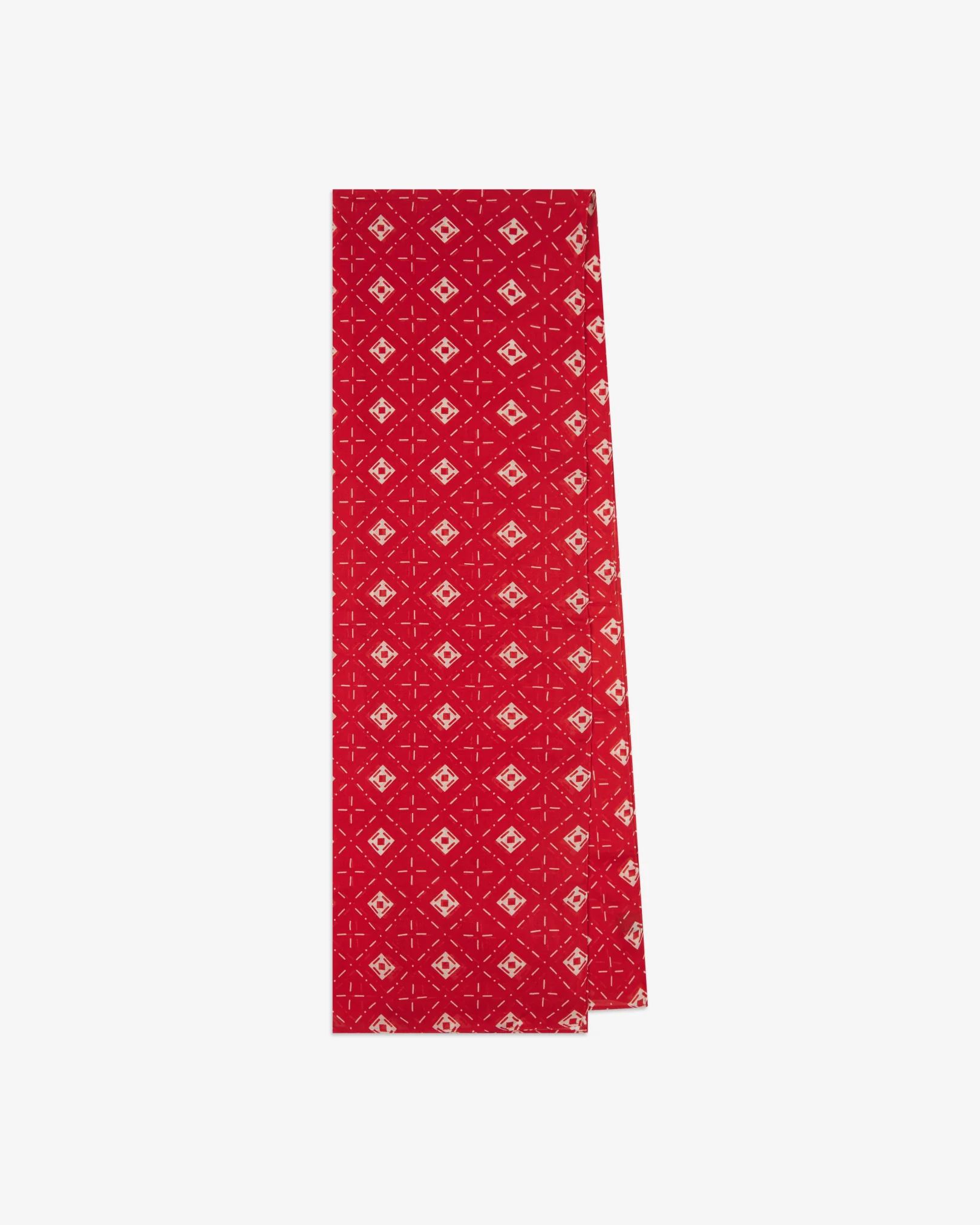 Diamonds in Red - Bohemian Lightweight Wide Scarf - Image 3