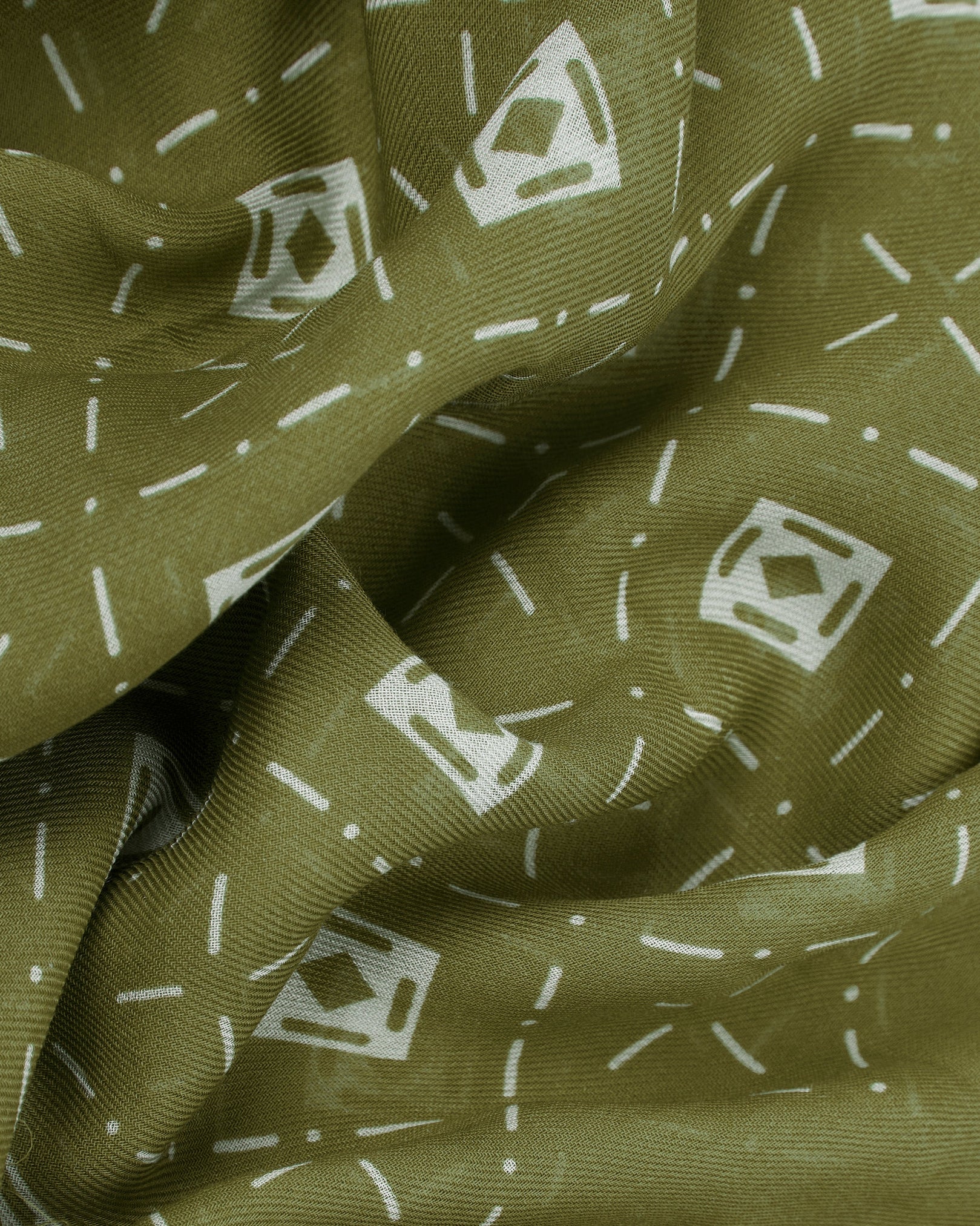 Diamonds in Verdant - Bohemian Lightweight Wide Scarf - Image 2