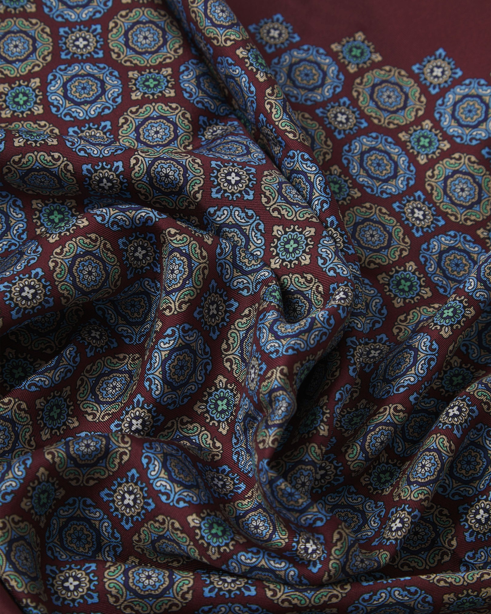 Silk Bohemian Neckerchief - Fitzrovia | Burgundy - Image 2