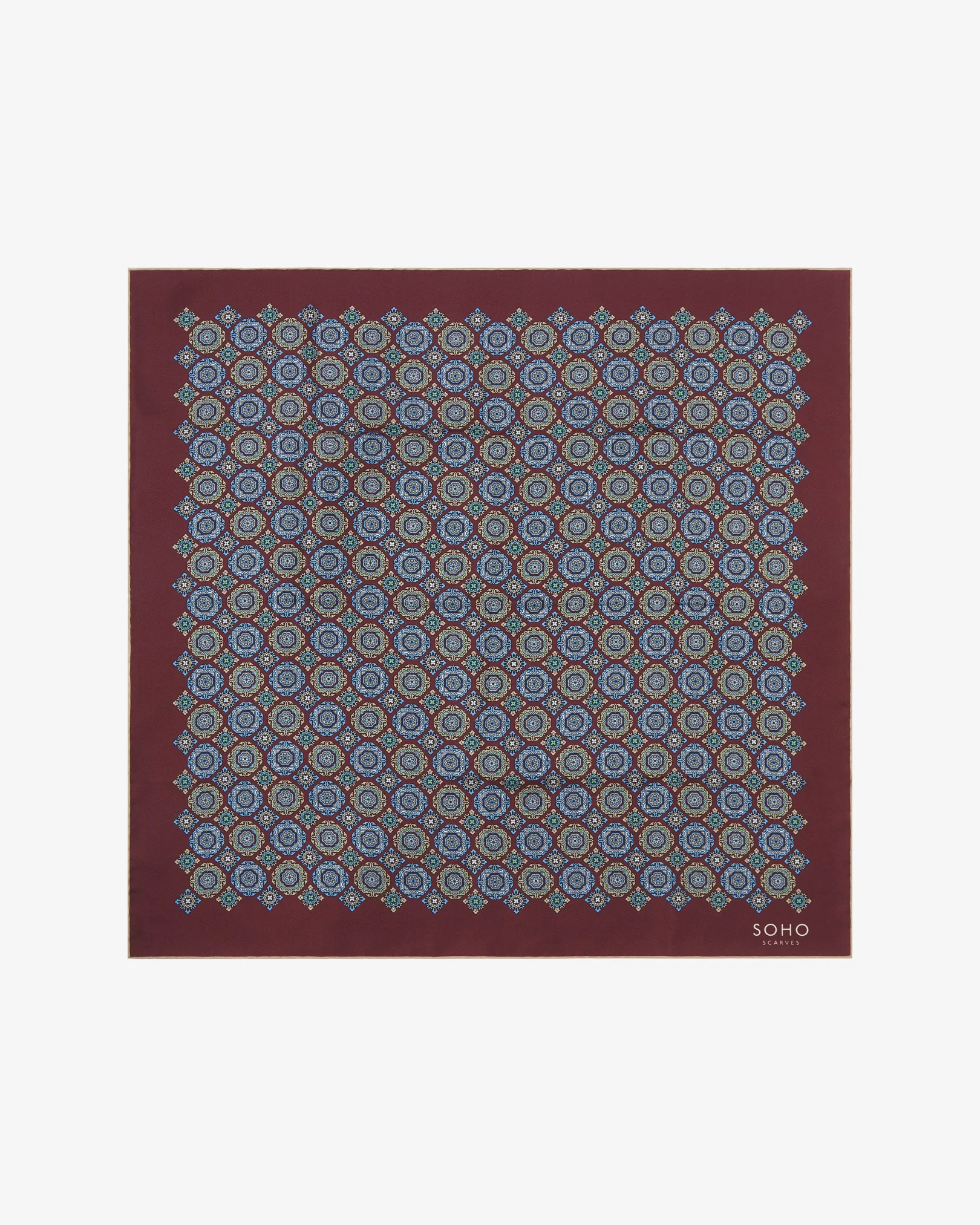 Silk Bohemian Neckerchief - Fitzrovia | Burgundy - Image 3