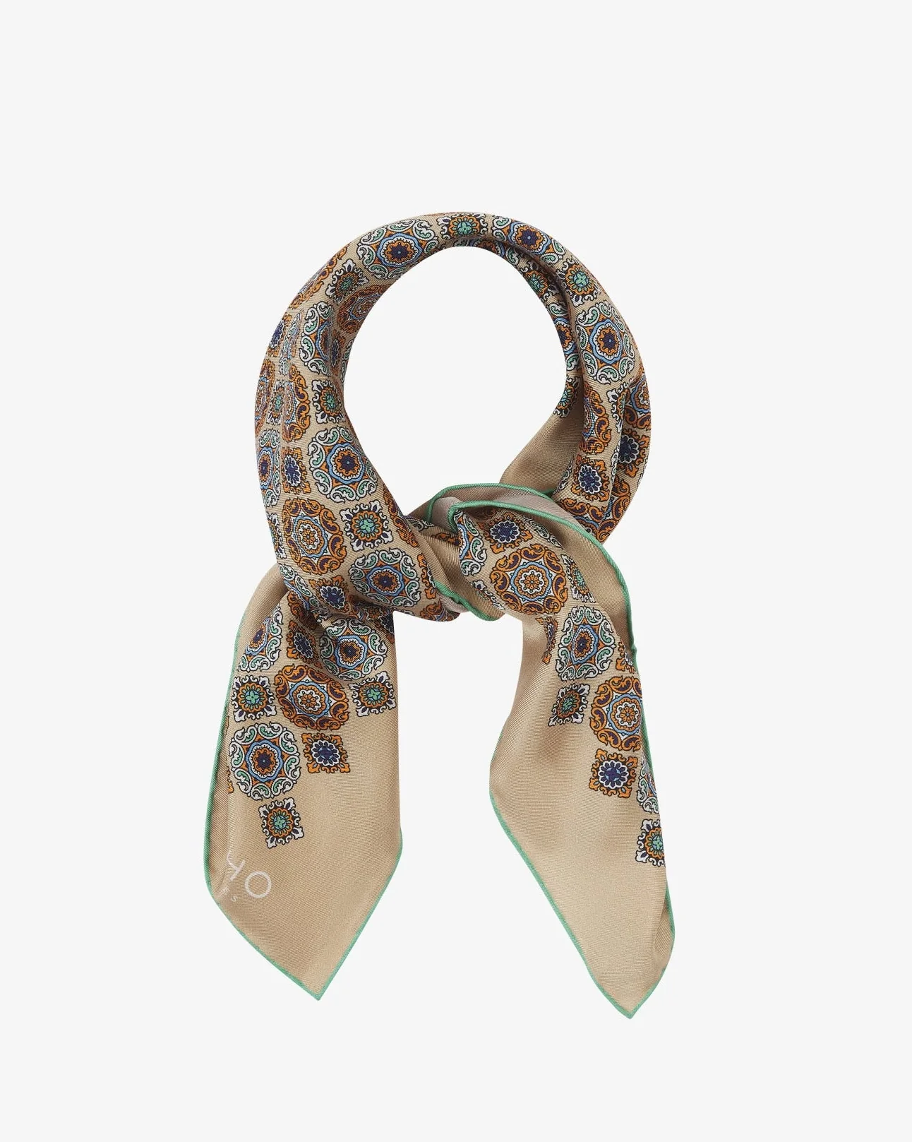 Silk Bohemian Neckerchief - Fitzrovia | Hazelnut