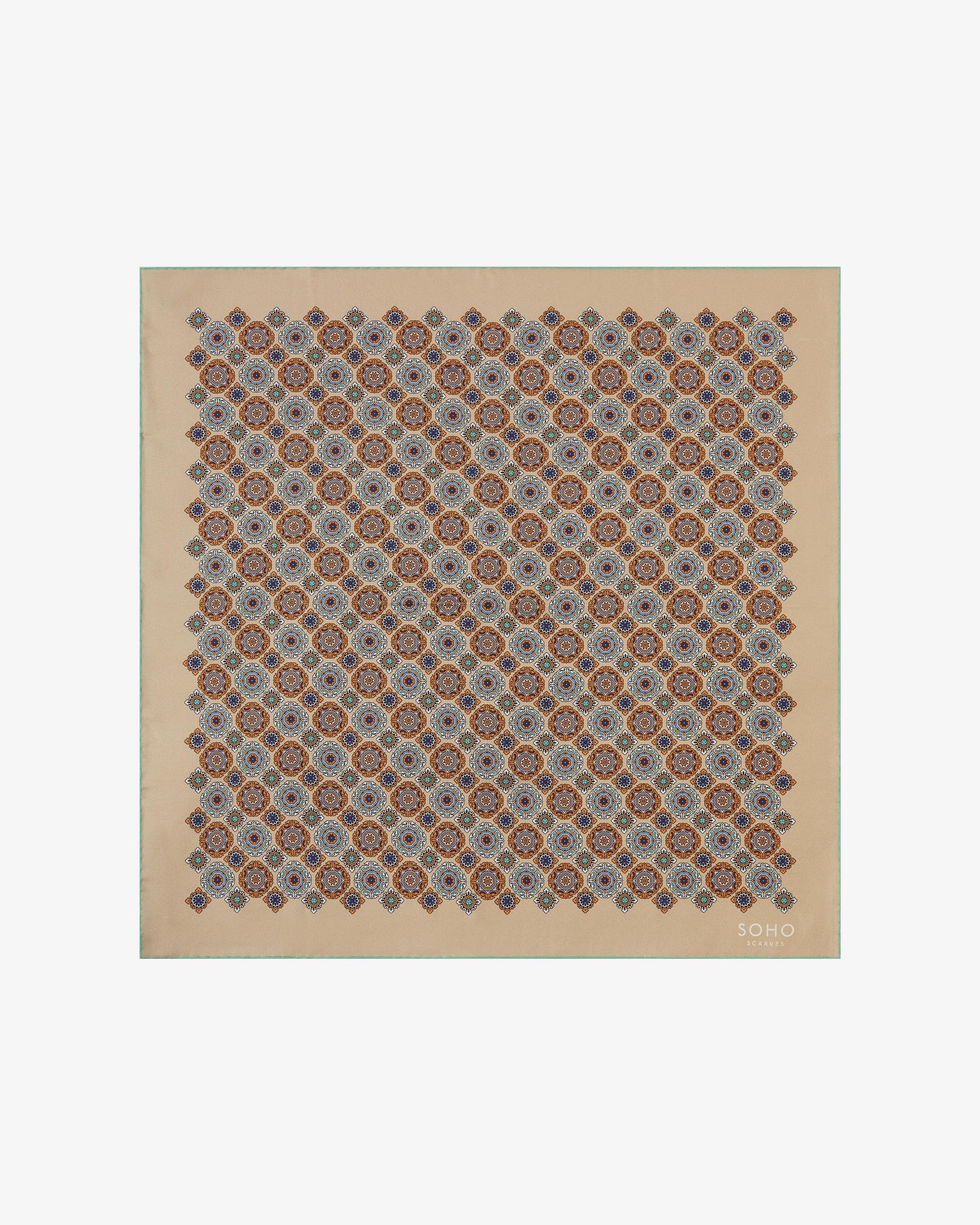 Silk Bohemian Neckerchief - Fitzrovia | Hazelnut - Image 3