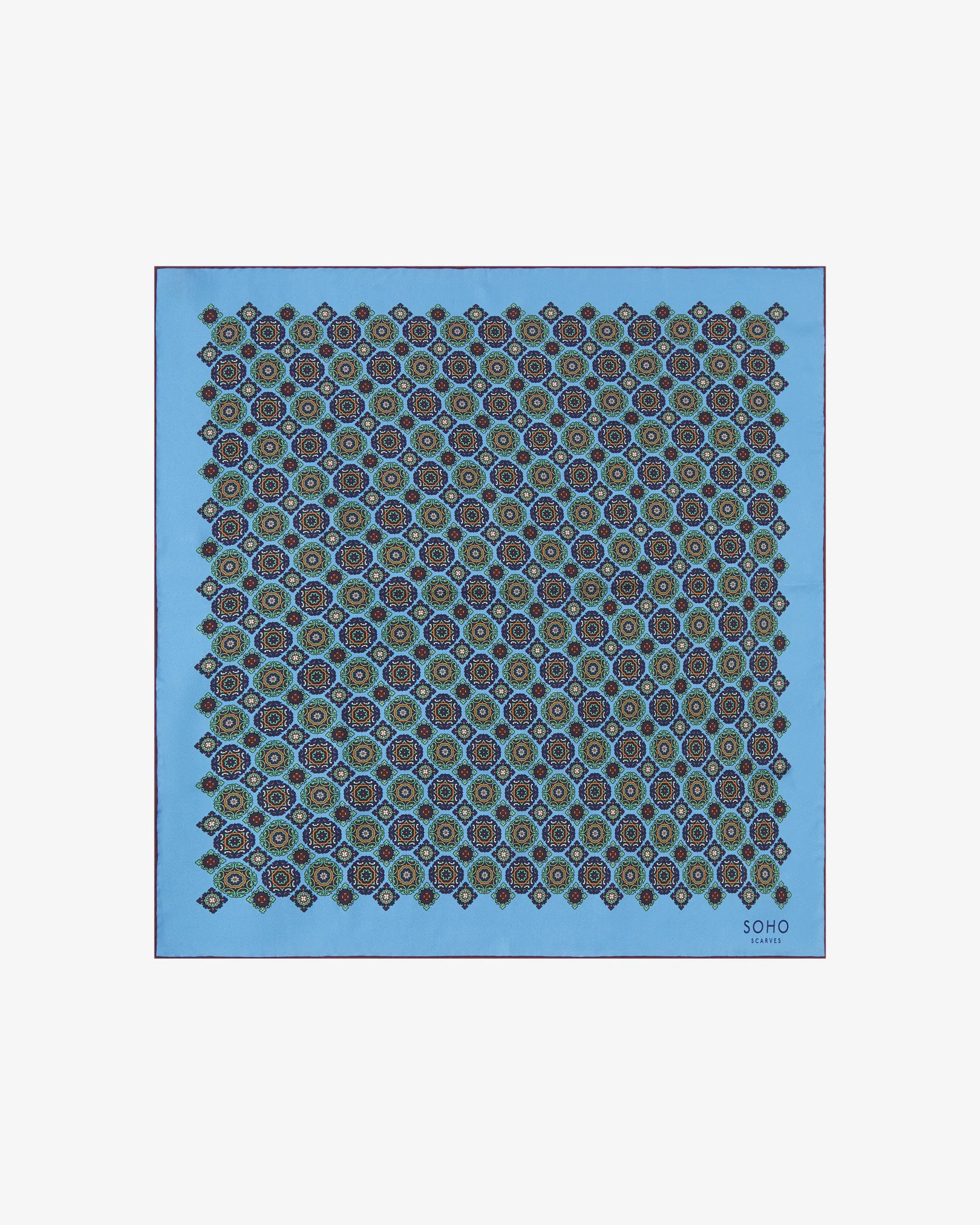 Silk Bohemian Neckerchief - Fitzrovia | Leyland Blue - Image 3
