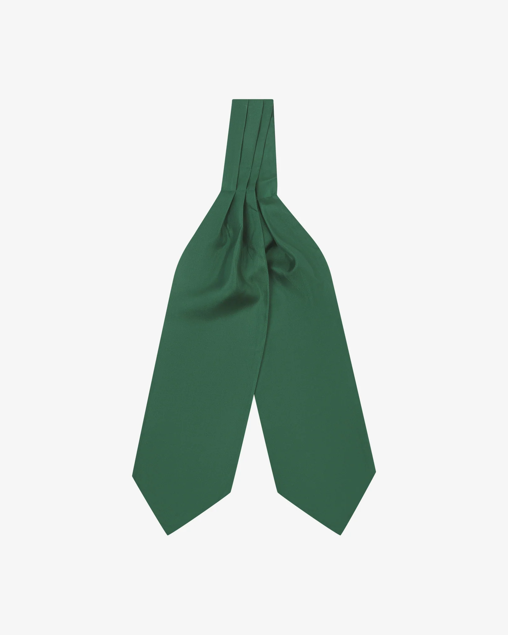 Silk Double Ascot Tie - Green