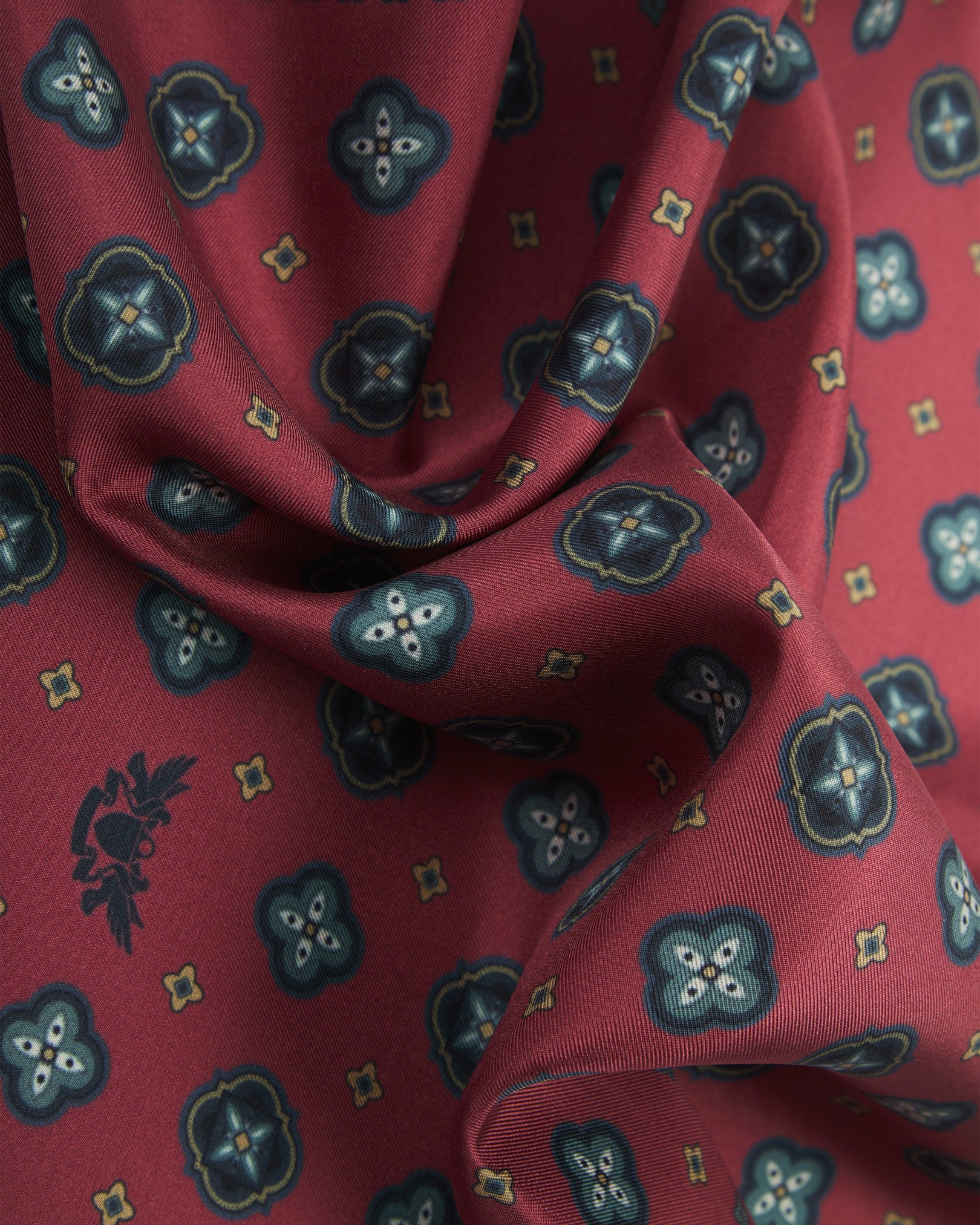 The London Silk Pocket Square - Chelsea | Berry - Image 3