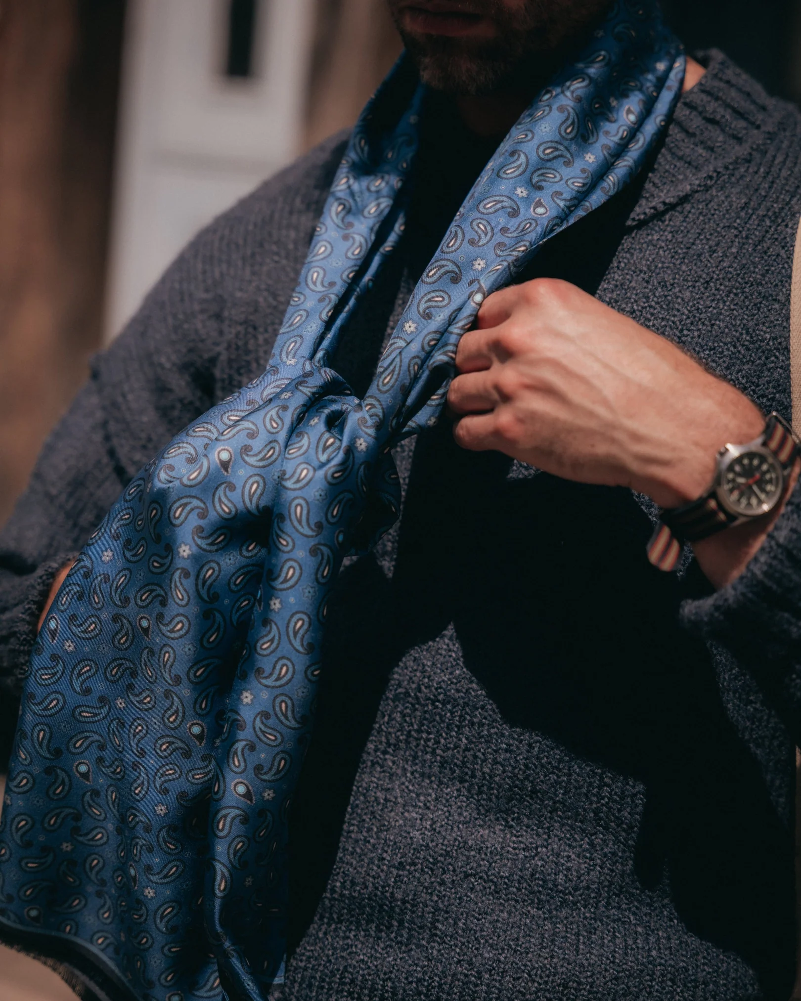 The London Scarf - Highbury | Cornflower Blue - Image 3