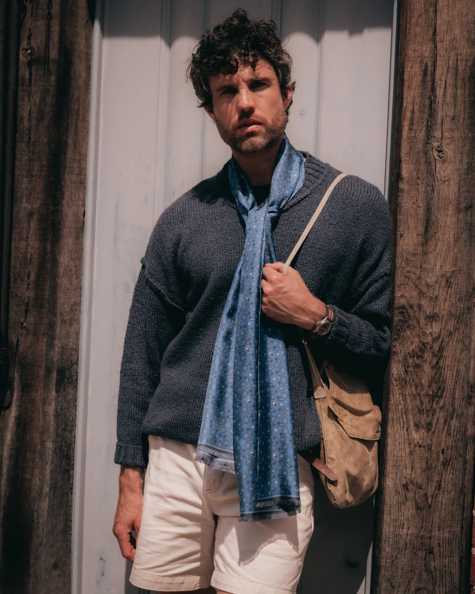 The London Scarf - Highbury | Cornflower Blue - Image 4