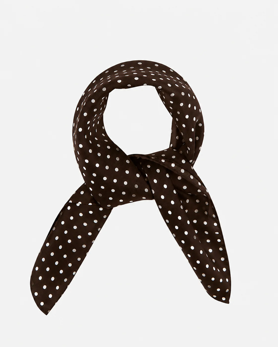 Silk Polka Dot Neckerchief - Mayfair | Mocha