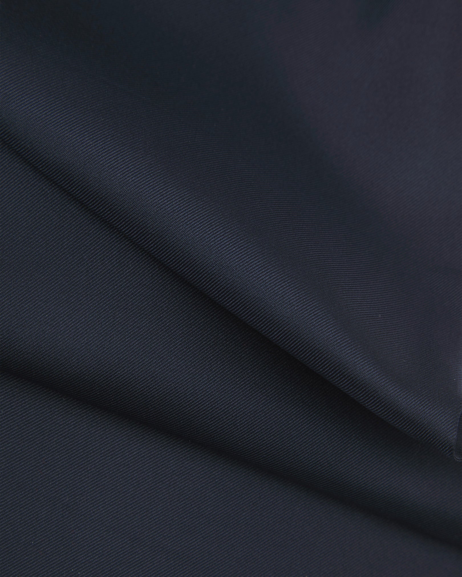 Silk Aviator Scarf - Navy Blue - Image 2