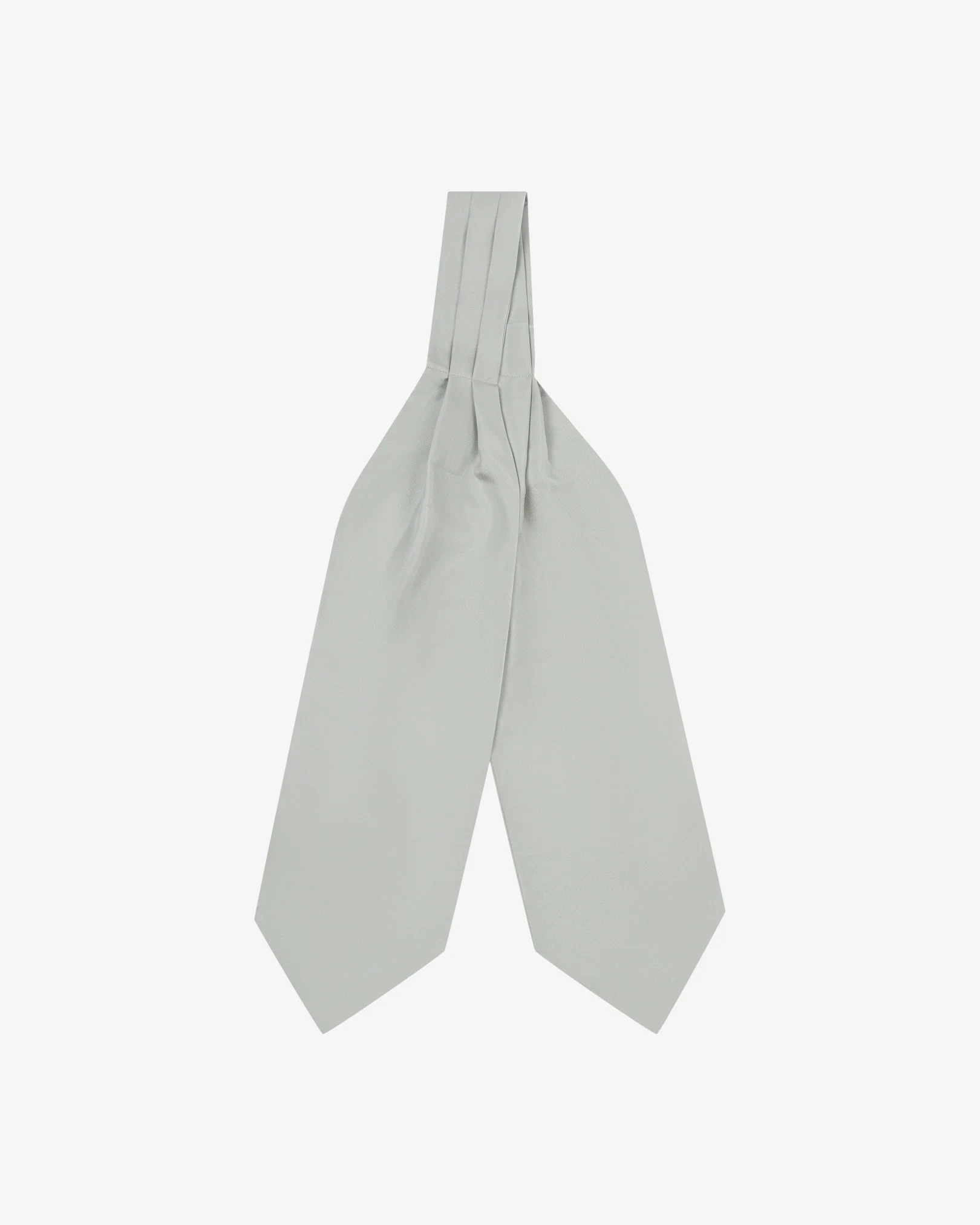 Silk Double Ascot Tie - Silver