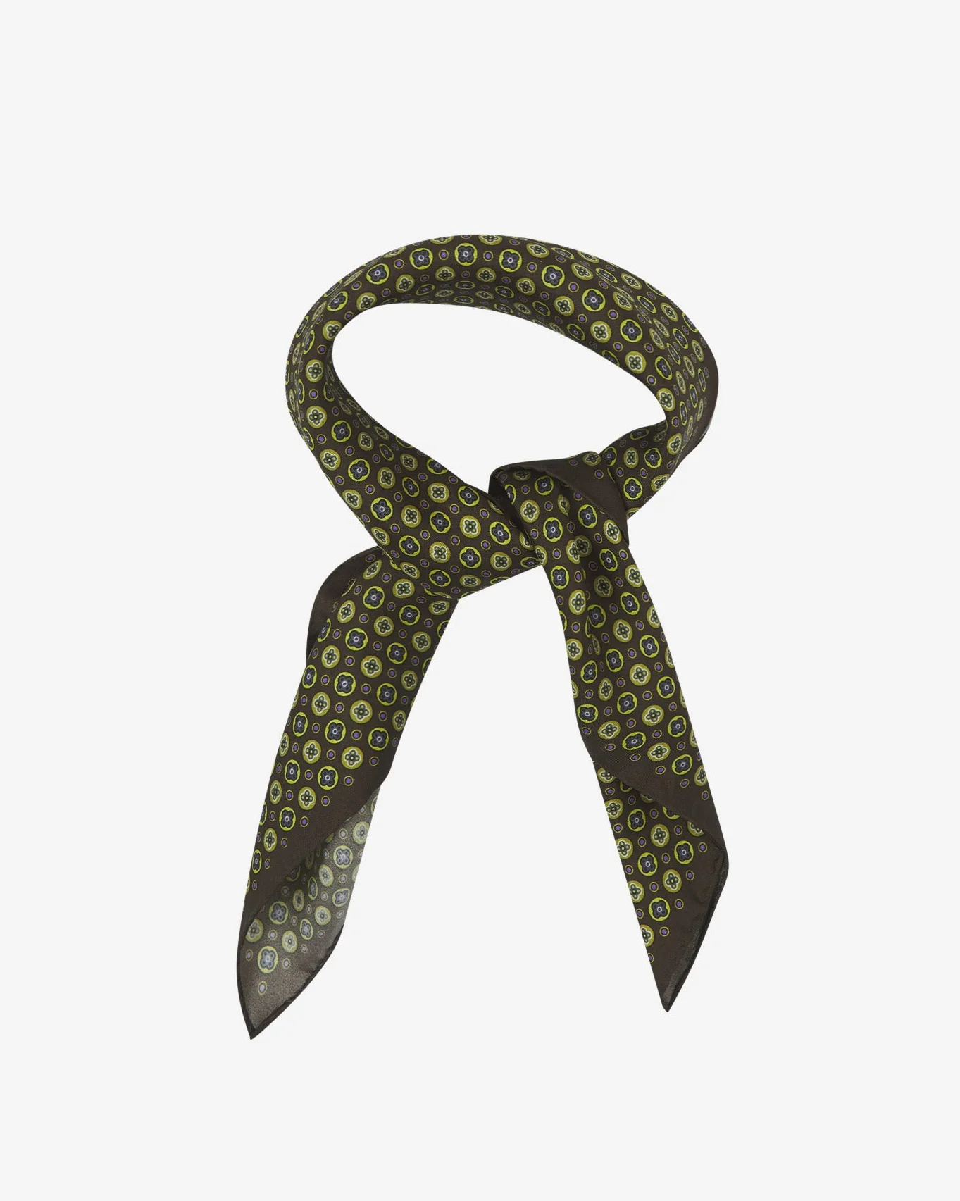 Silk Geometric Neckerchief - Toshima Green
