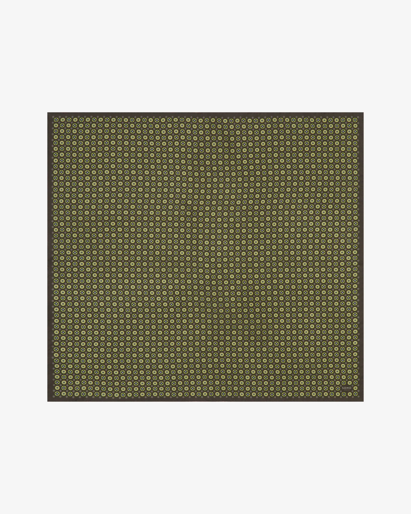 Silk Geometric Neckerchief - Toshima Green - Image 3
