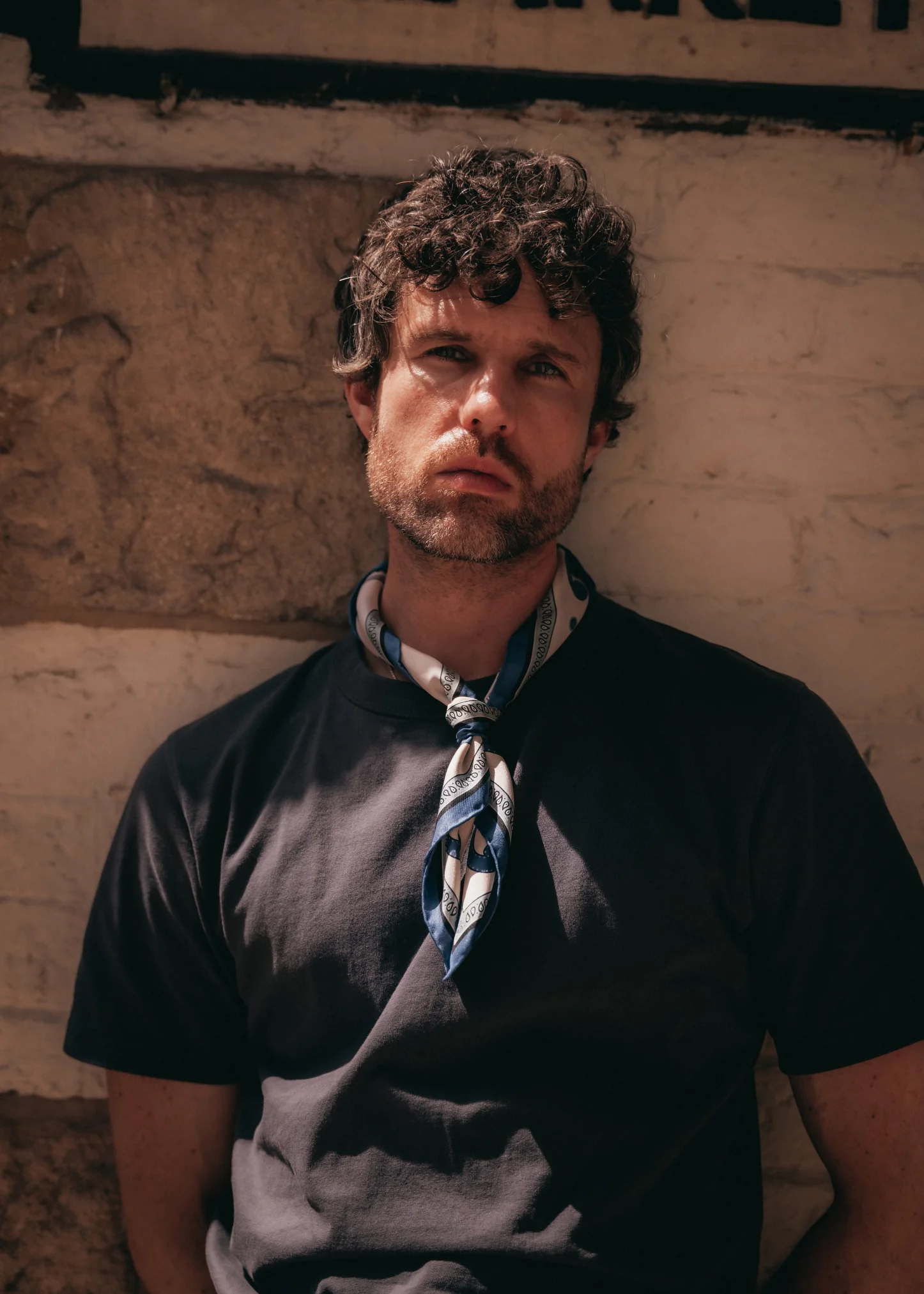 Silk Neckerchief - Belgravia | Cream & Blue - Image 3