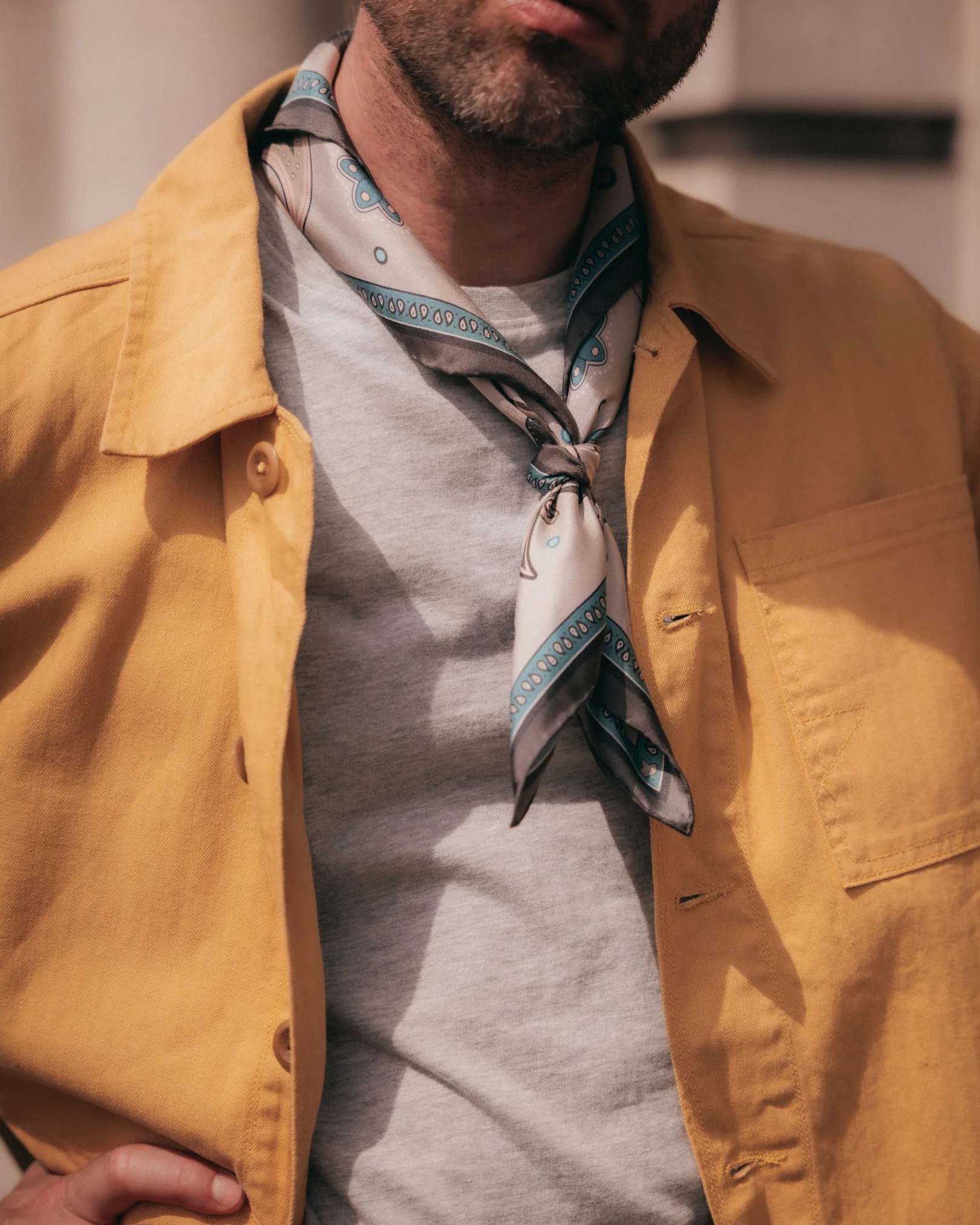 Silk Neckerchief - Belgravia | Khaki - Image 5