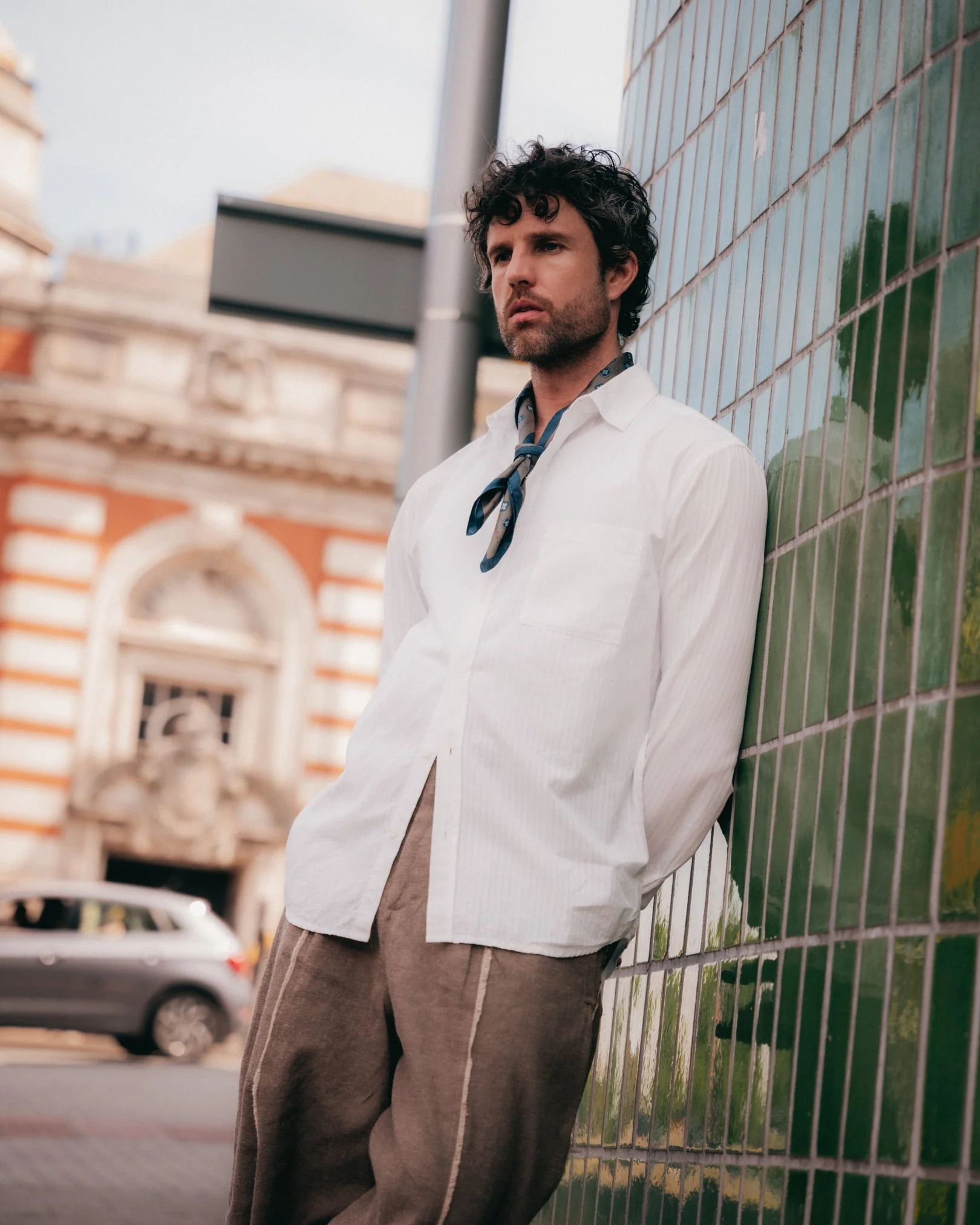 Silk Neckerchief - Chelsea | Olive - Image 3