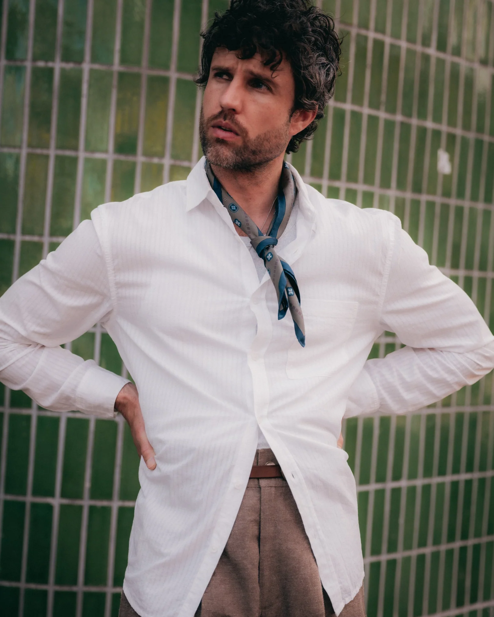 Silk Neckerchief - Chelsea | Olive - Image 4