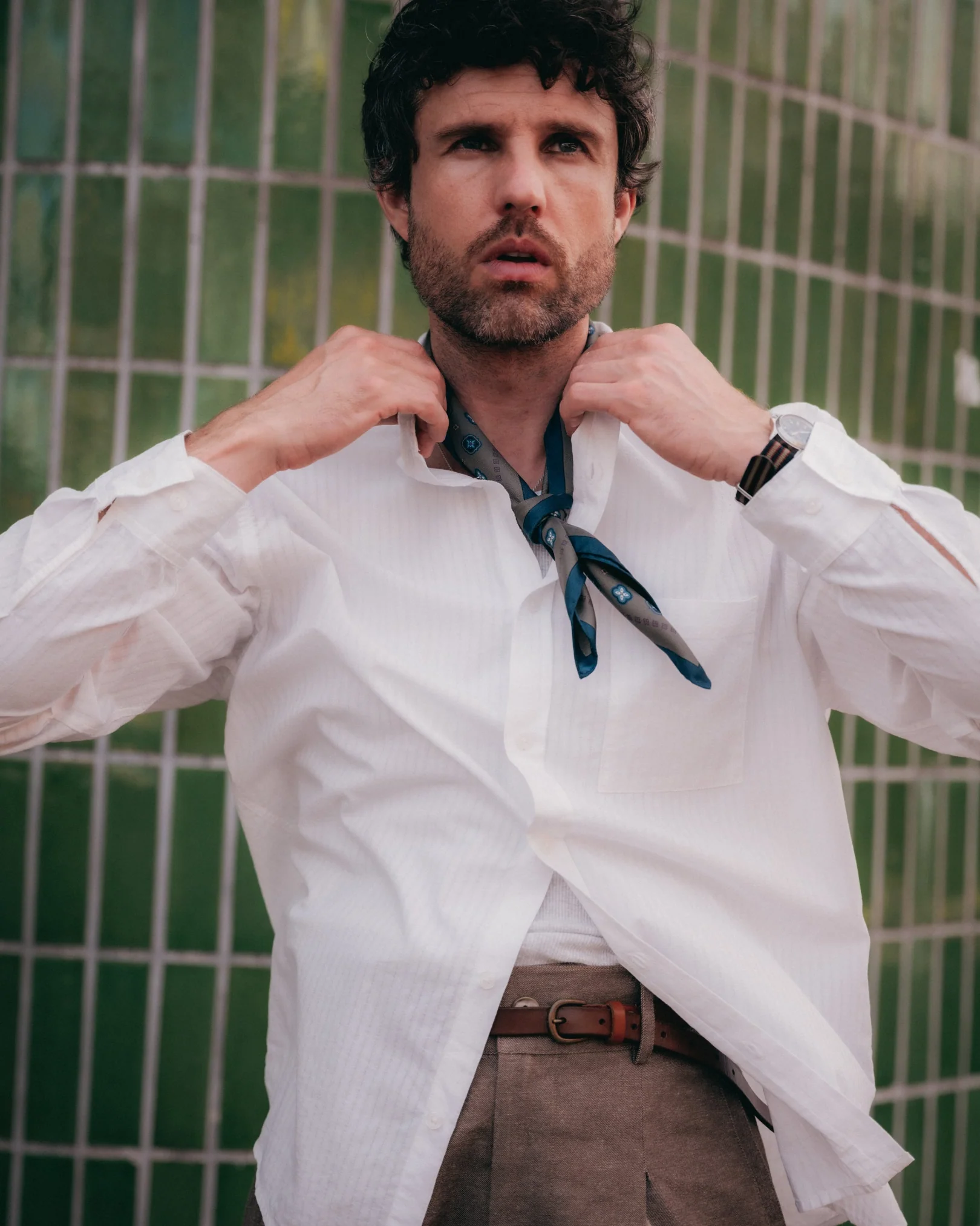 Silk Neckerchief - Chelsea | Olive - Image 5