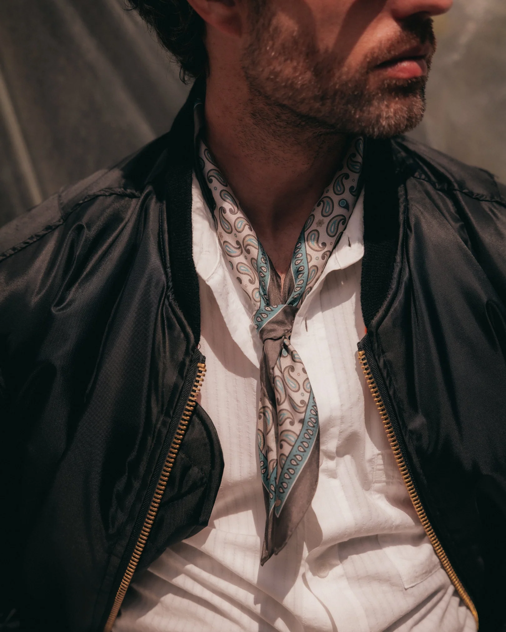 Silk Neckerchief - Highbury | Khaki - Image 3
