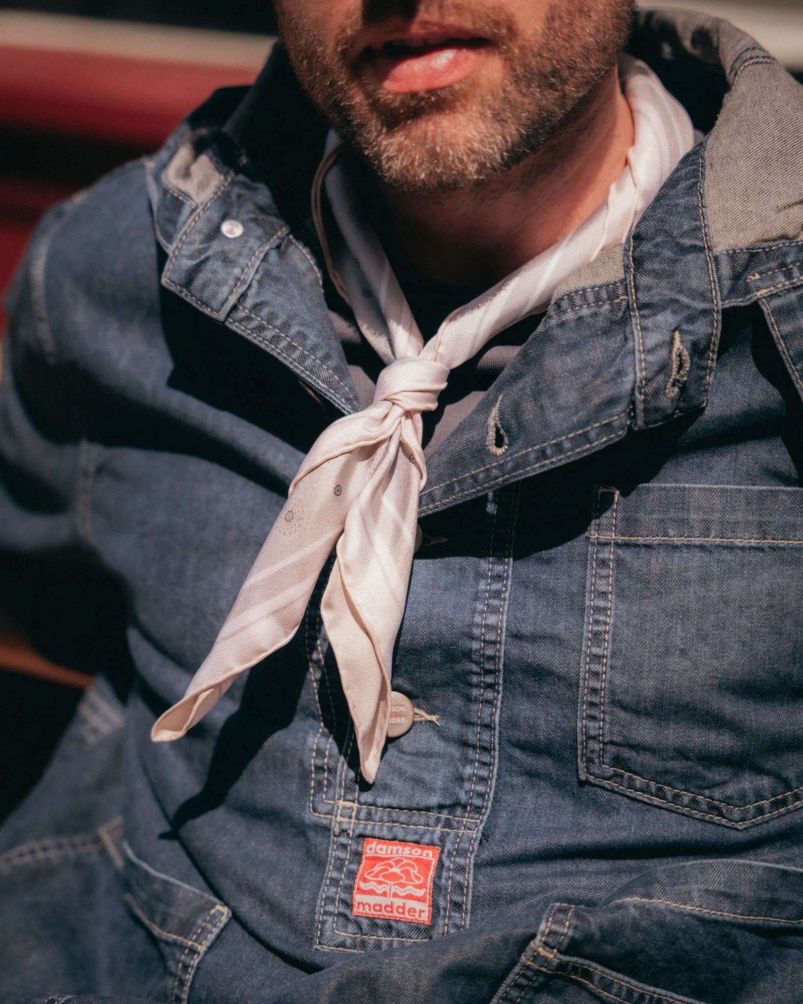 Silk Neckerchief - Islington | Warm Grey - Image 5