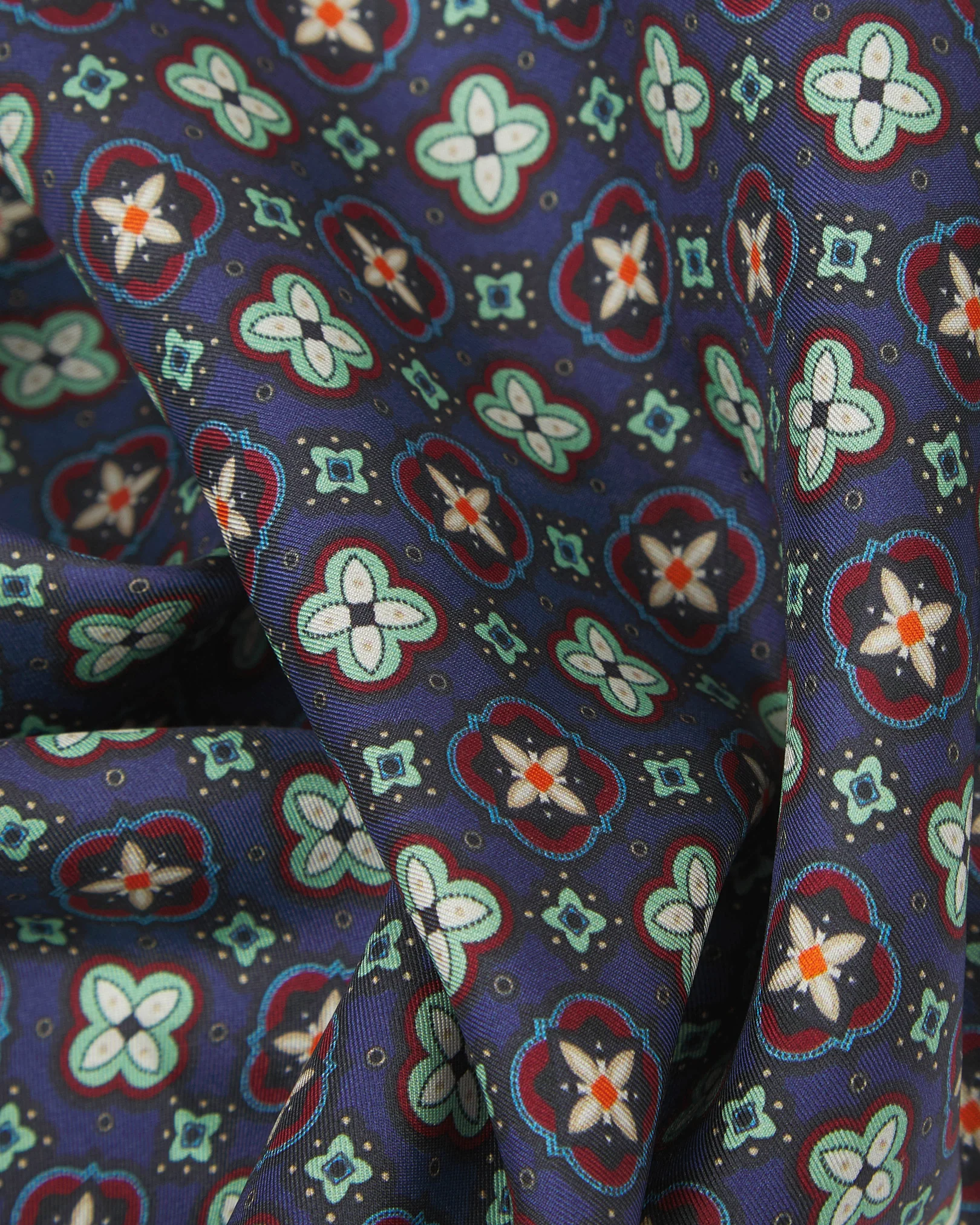 Silk Geometric Neckerchief - Wenatchee | Gardenia - Image 2