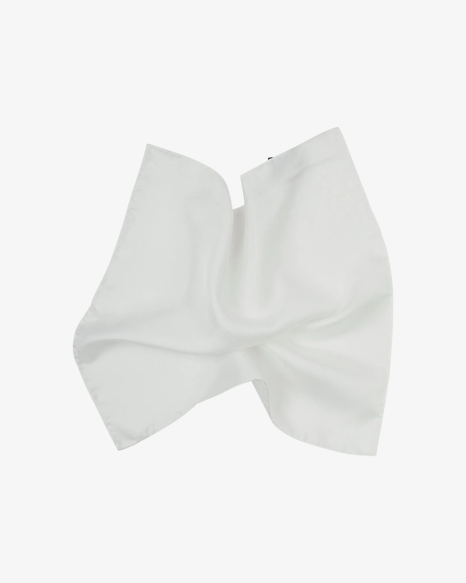 Silk Pocket Square - Solid | White - Image 2